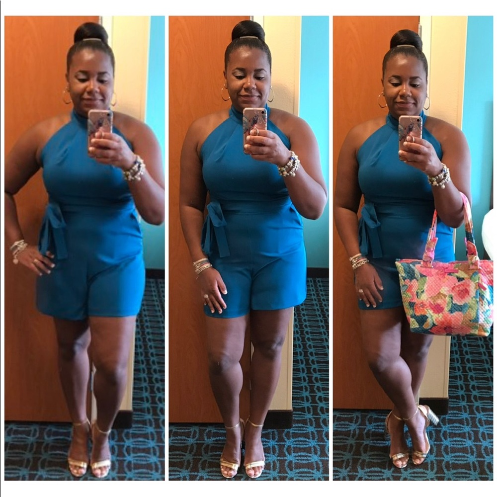 NY&Co blue romper